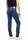 Męskie jeansy zwężane WRANGLER LARSTON SOFTMATIC BLUE W18SC321F