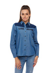 Damska koszula LEE TOP BLOCKING SHIRT FROST BLUE L45KBIMJ