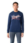 Męska bluza WRANGLER LOGO SWEAT DRESS BLUE W6B6HYX20