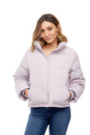 Damska kurtka puchowa WRANGLER NEW SHORT PUFFER IRIS PURPLE W4Q3YJP16
