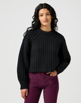 WRANGLER PUFF SLEEVE SWEATER BLACK 112356480