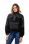Damska bluza WRANGLER SHERPA POP OVER BLACK W4R5YA100