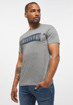MUSTANG Style Alex C LOGO Tee Mid Grey Mélange 1013223-4140
