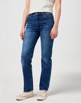 Damskie spodnie jeansowe proste WRANGLER SUNSET DARK WASH 112350730