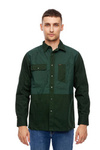 Męska koszula LEE TECHNICAL WHIZZIT SHIRT DK BOTTLE GREEN L68FUXBB