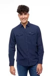 Męska koszula WRANGLER L/S 2PKT SHIRT NAVY W58786B35