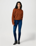 Damski sweter WRANGLER CABLE KNIT SWEATER GINGERBREAD 112356473