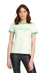 Damski t-shirt WRANGLER RINGER TEE ALMOST AQUA W7N0EVG11