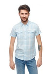 Męska koszula WRANGLER 2 PKT FLAP SHIRT CERULEAN W5J5ORXVT