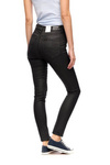 Damskie spodnie jeansowe rurki LEE SUPER HIGH WAIST COATED BLACK L30MAELH