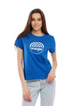 Damski t-shirt WRANGLER SS CIRCLE TEE BLUE W7Z9EVX05