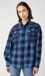 Koszula jeansowa WRANGLER BALLOON SLEEVE SHIRT FEDERAL BLUE 112342714