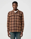 Męska koszula WRANGLER OVERSHIRT DEEP BROWN 112372458