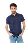 Męska koszula WRANGLER SS 1 PKT SHIRT NAVY W5J1LO114