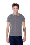 Męskie polo WRANGLER SS OVERDYE POLO FADED BLACK W7F4KQXV6