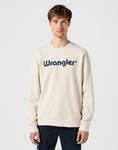 WRANGLER LOGO CREW SWEAT VINTAGE WHITE 112350538