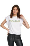 Damski t-shirt WRANGLER SUMMER TEE REAL WHITE W7N5GHXW1