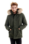 Męska kurtka zimowa WRANGLER THE PARKA ROSIN GREEN W4C9WXXWY