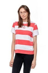 Damski t-shirt WRANGLER STRIPED HIGH RIB PINK W7N1GHXLD