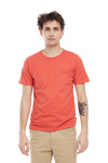 Męski t-shirt LEE SS EMBRO LOGO WASHED RED L61ZFEQM