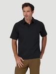 Męski t-shirt WRANGLER SS PERFORMANCE POLO BLACK WA7HET100