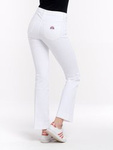 Damskie jeansy dzwony WRANGLER FLARE 623 WHITE W233MH13L