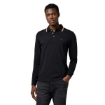 Męskie polo WRANGLER LS POLO SHIRT BLACK 112371505