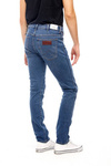 Męskie spodnie jeansowe zwężane WRANGLER LARSTON BLUE FEST W18SKP11S